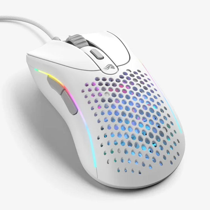 Glorious Model DV2 Wired RGB Gaming Mouse - Matte White