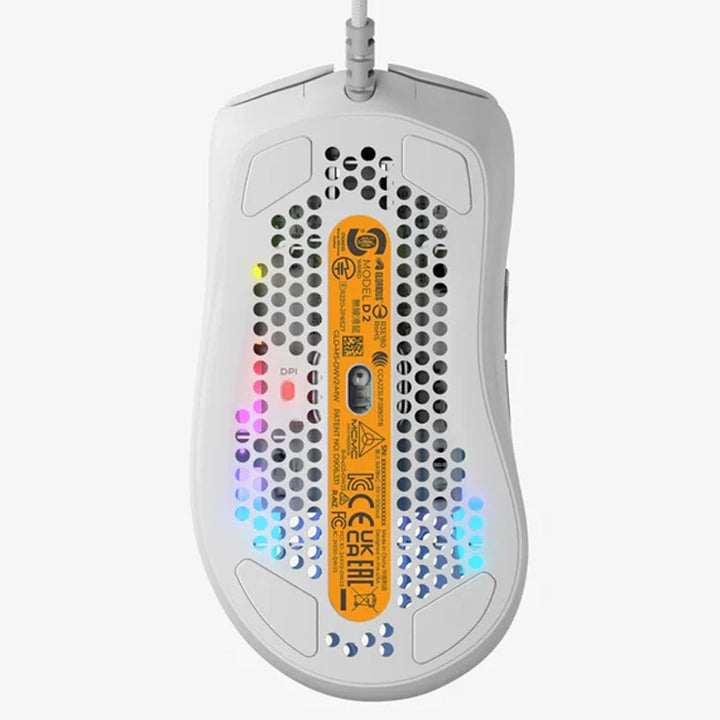 Glorious Model DV2 Wired RGB Gaming Mouse - Matte White