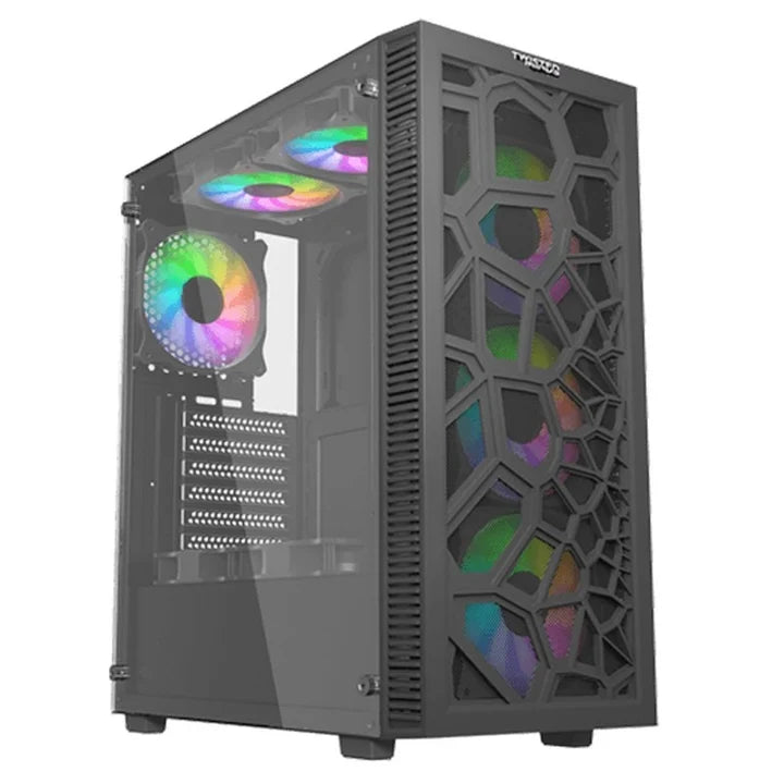 Twisted Minds 03 Spider Mid Tower Gaming Case - Black - Tashqila