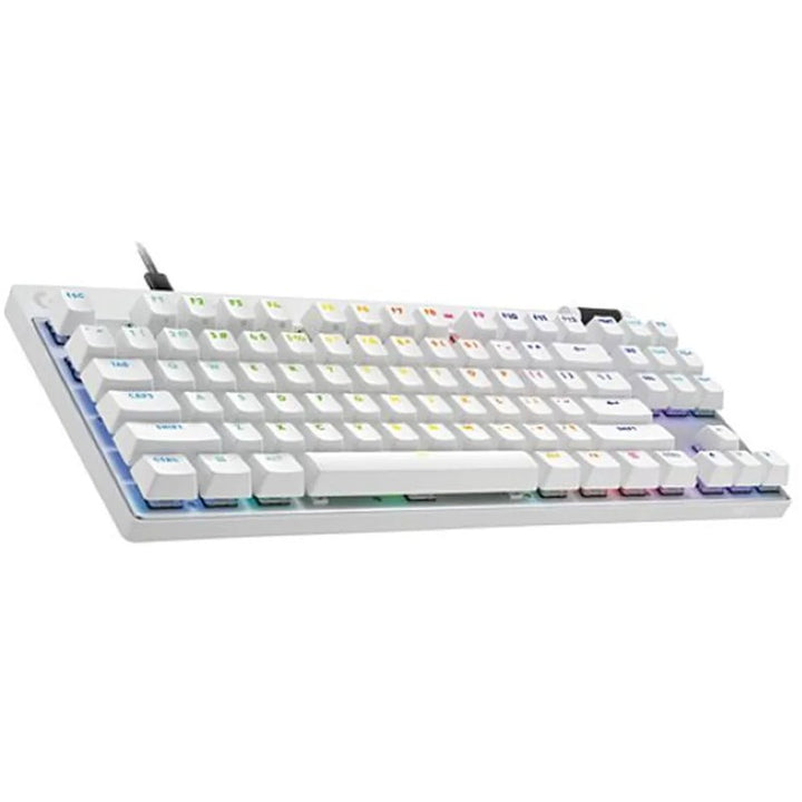 Logitech PRO X TKL Rapid Wired Gaming Keyboard - White - LINEAR - Tashqila