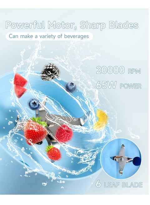 Bomidi Portable Juice Blender Bottle with Handle 450ml Blue