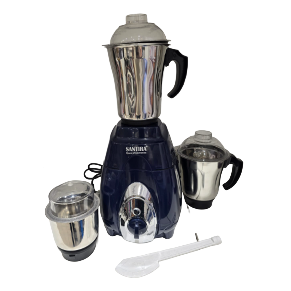 Santira 600W Mixer Grinder with 3 Steel Jars - Blue