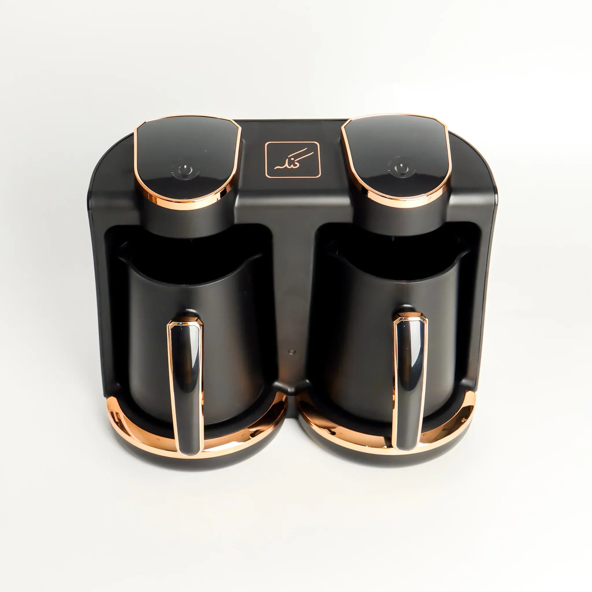 Kanak Double Turkish Coffee Maker 250ml - Black & Gold - Tashqila