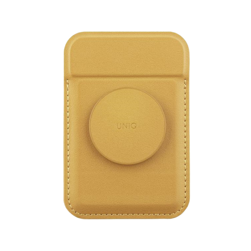 Uniq Flixa Magnetic Card Holder And Pop-Out Grip-Stand - Yellow