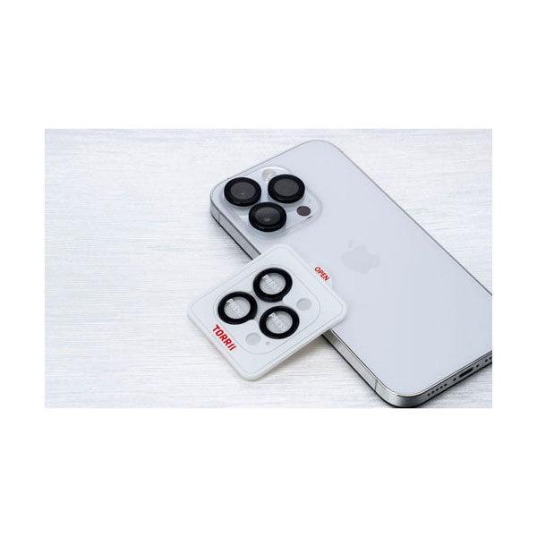 Torrii Bodyglass Camera Lens Protector (Individual Aluminium Ring) For iPhone 15 Pro / 15 Pro Max – Black - Tashqila