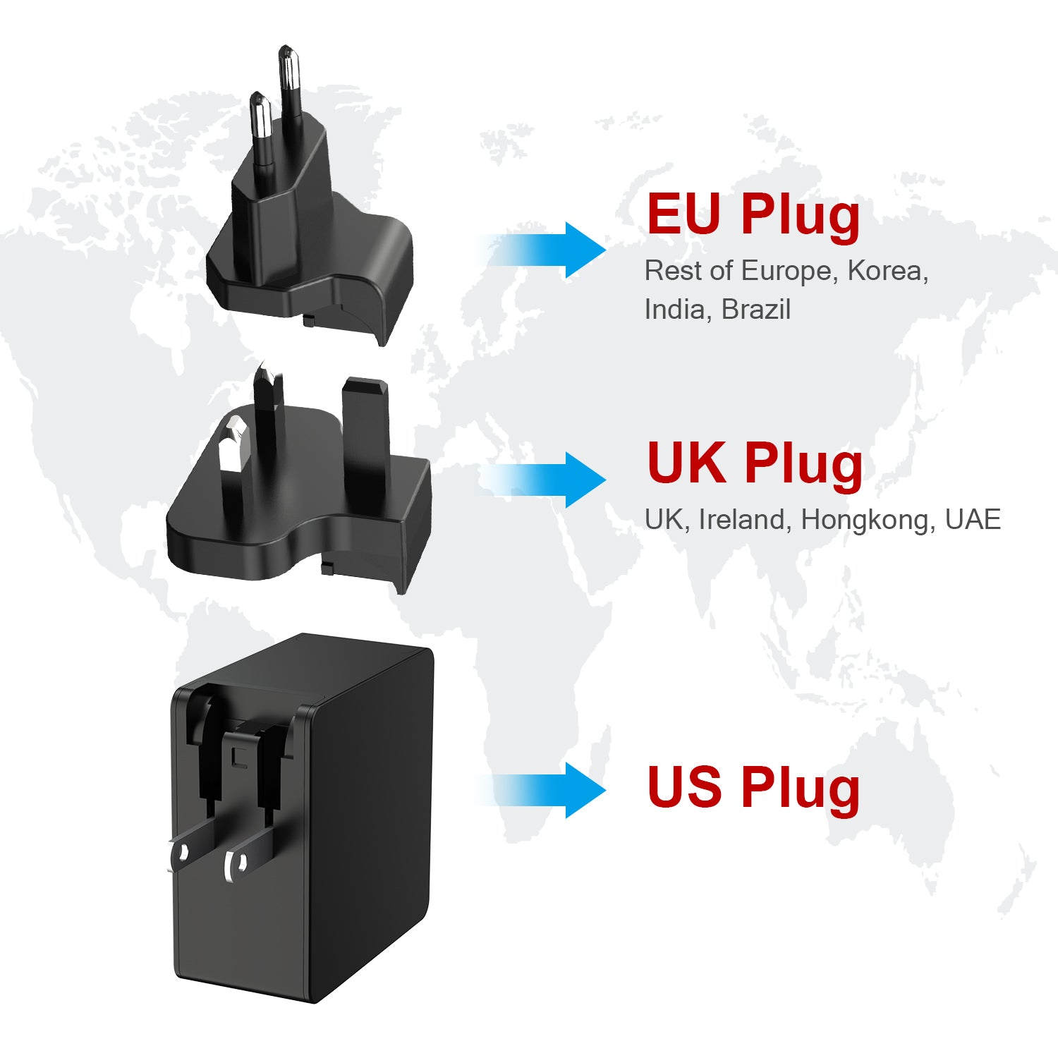 iWalk 36W Travel Adapter Power Delivery & Qc 3.0 Black