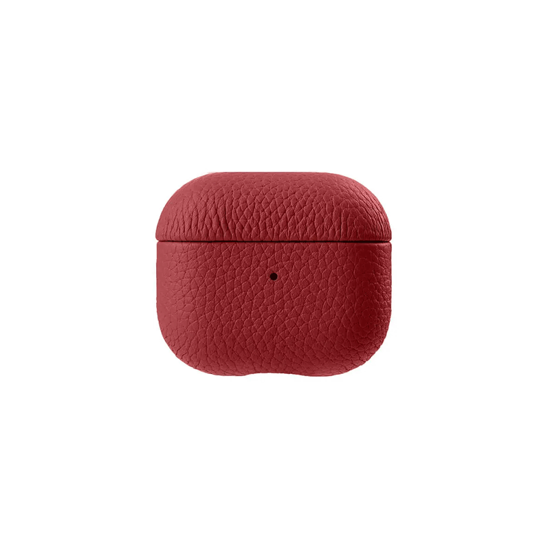 Melkco Origin Series Premium Leather Cover For Apple Airpods 3 - Red