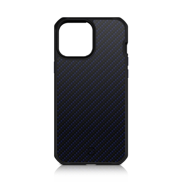 Itskins Hybrid Mag Carbon Series Cover For iPhone 13 Pro Max - Blue Carbon And Blue