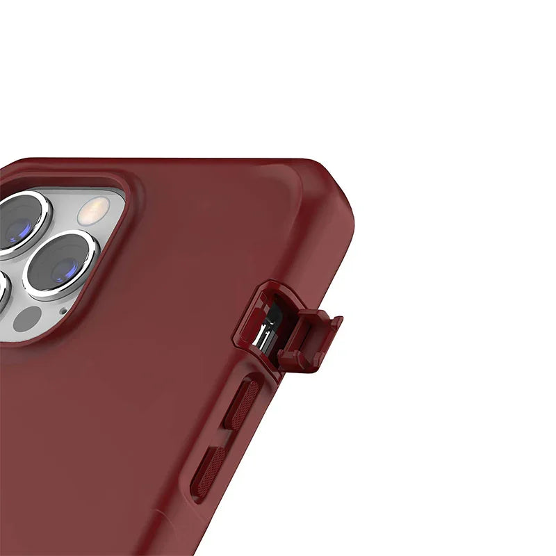Itskins Supreme Solid iPhone 13 Pro Max Cover - Burgandy Red - Tashqila