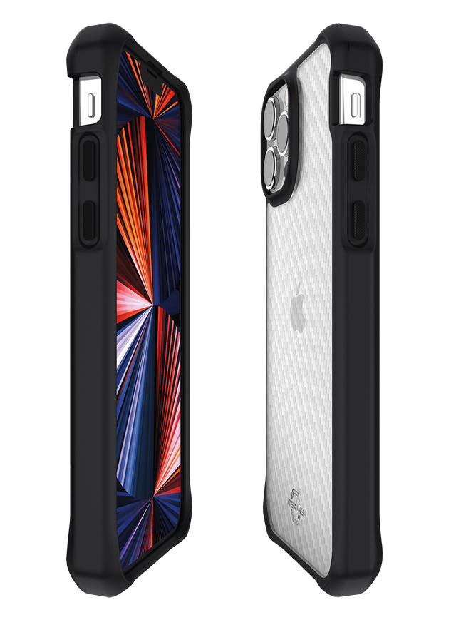 Itskins Hybrid Tek iPhone 13 Pro Case - Black And Transparent