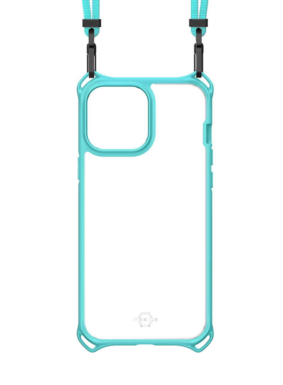 Itskins Hybrid Sling Series Cover For iPhone 13 Pro - Light Blue And Transparent