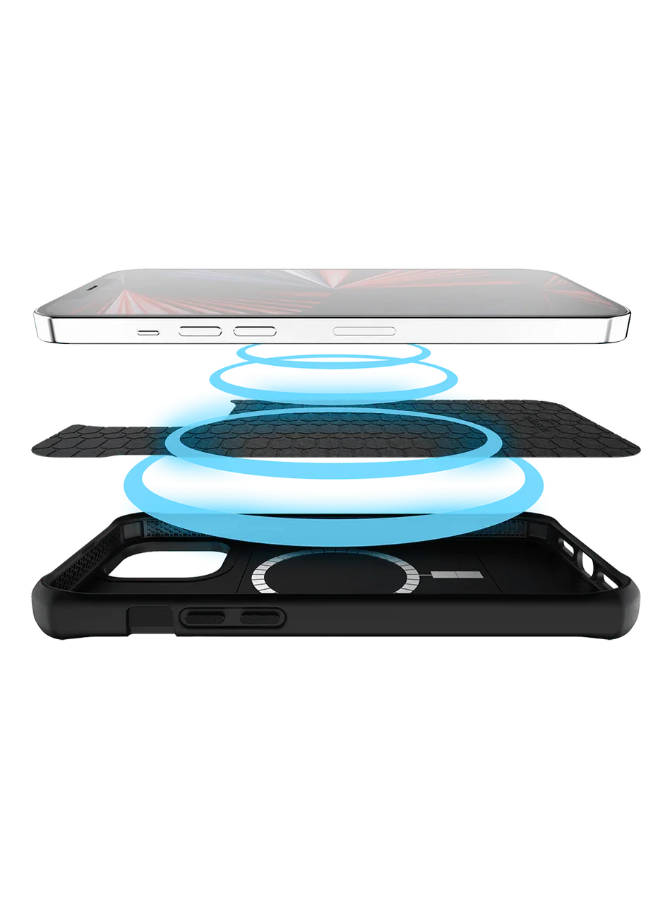 Itskins Hybrid Mag Carbon iPhone 13 Pro Series Cover - Black Shinning 12K Carbon - Tashqila