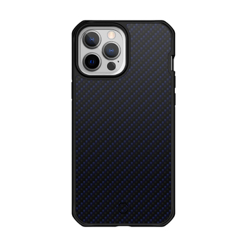 Itskins Hybrid Mag Carbon Series Cover For iPhone 13 Pro - Blue Carbon And Blue