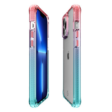 Itskins Supreme Prism Series Cover For iPhone 13 Pro - Light Pink And Light Blue