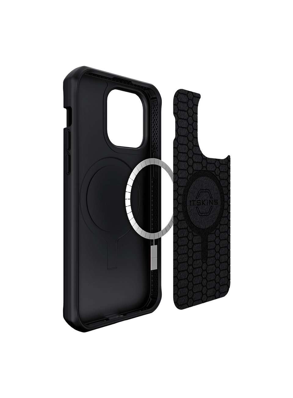 Itskins Ballistic Carbon Case Compatible With Magsafe For iPhone 14 Pro Max - Black