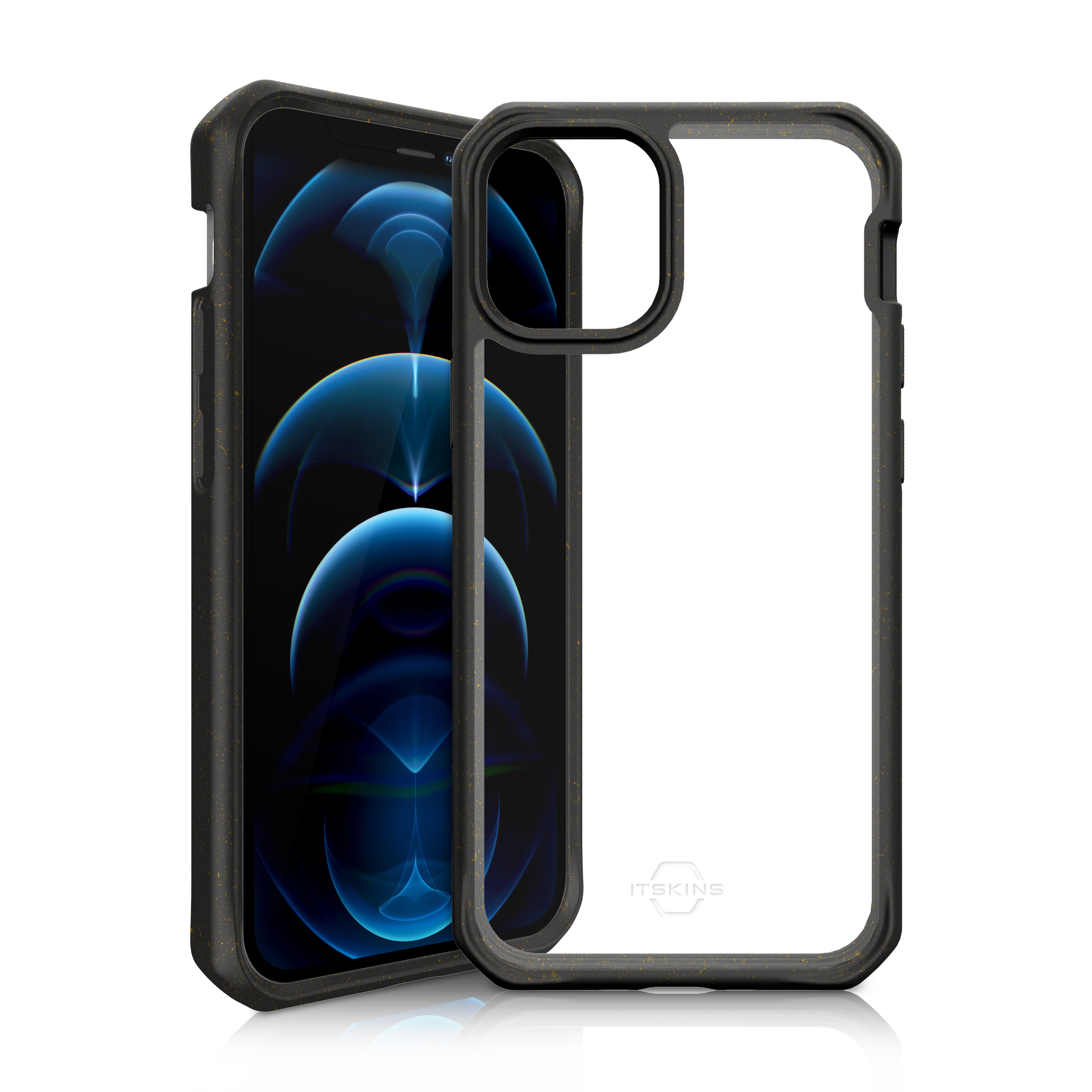 Itskins Feroniabio Pure Case For iPhone 12 Pro Max - Black And Transparent