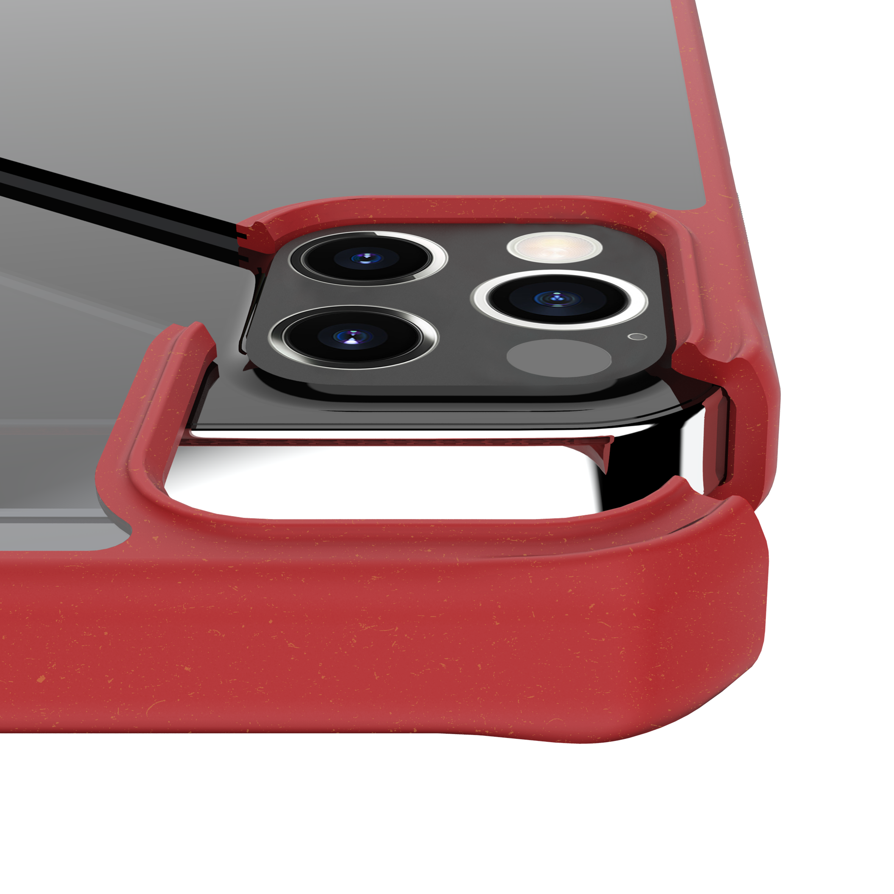 Itskins Feroniabio Pure Case For iPhone 12 Pro Max - Red And Transparent