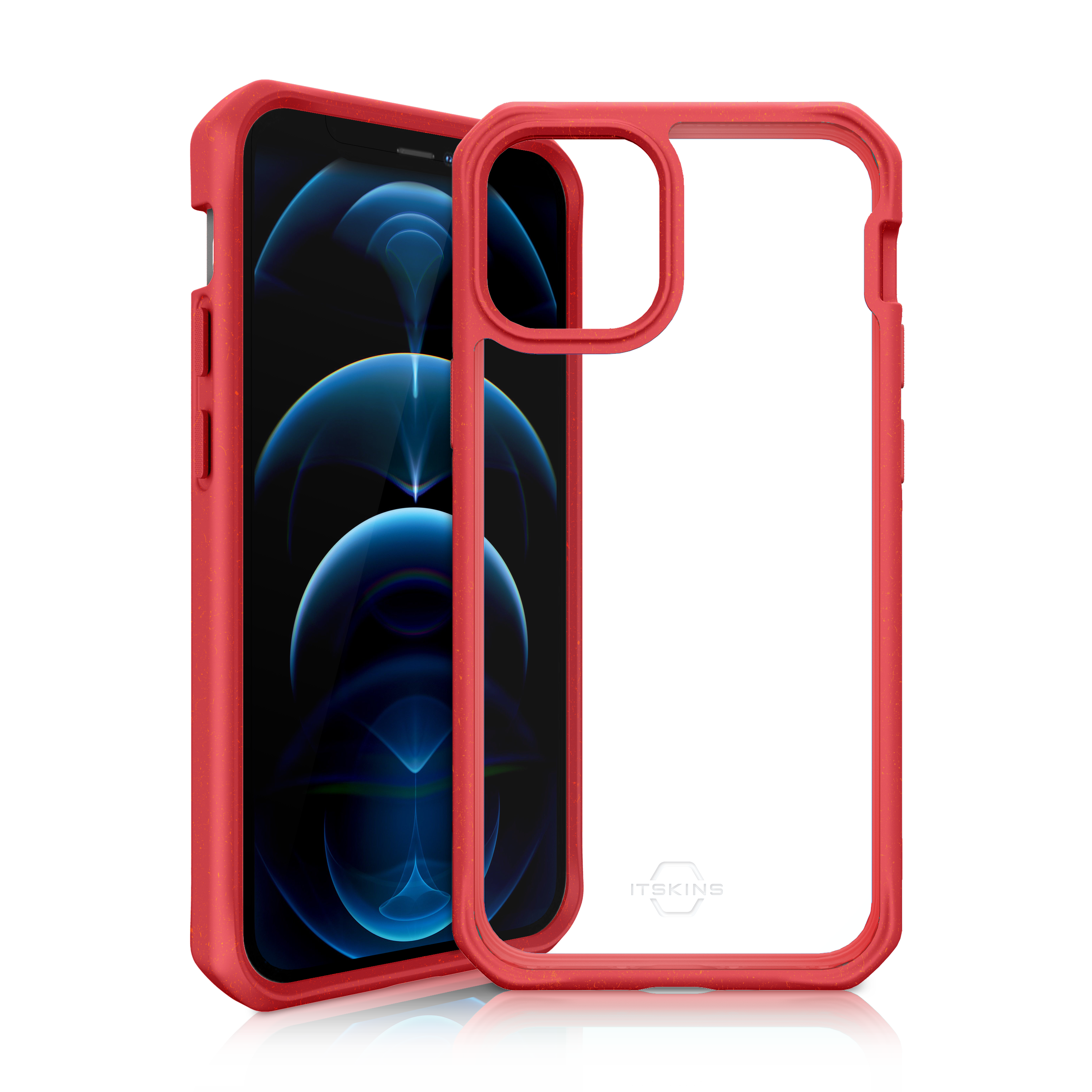 Itskins Feroniabio Pure iPhone 12 Pro Max Case - Red And Transparent