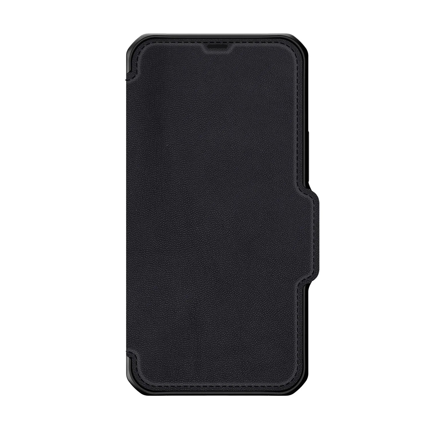 Itskins Hybrid Folio iPhone 12 Pro Max Cover - Black With Real Leather - Tashqila