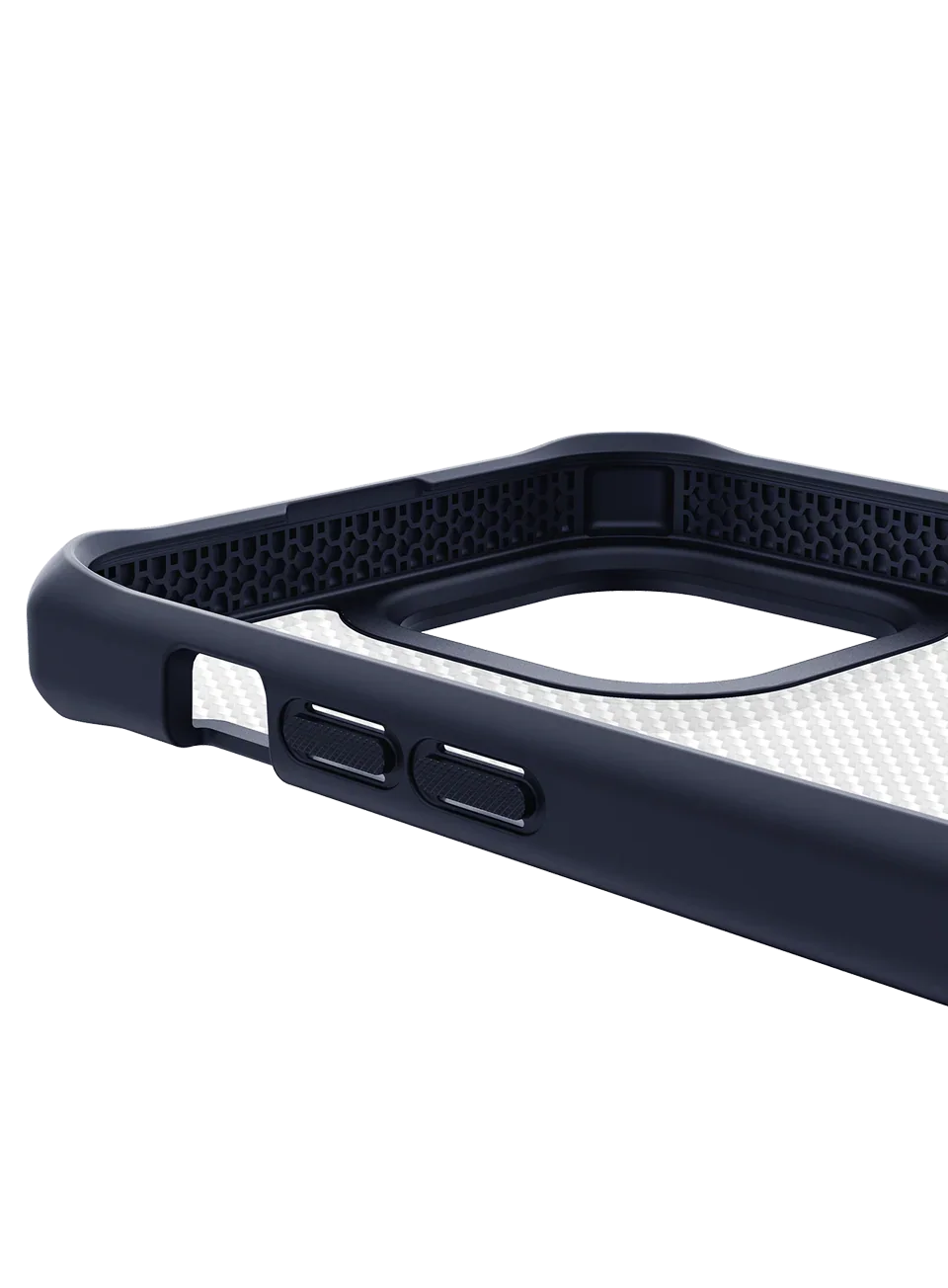 Itskins Hybrid Tek iPhone 14 Pro Case - Deep Blue And Transparent - Tashqila