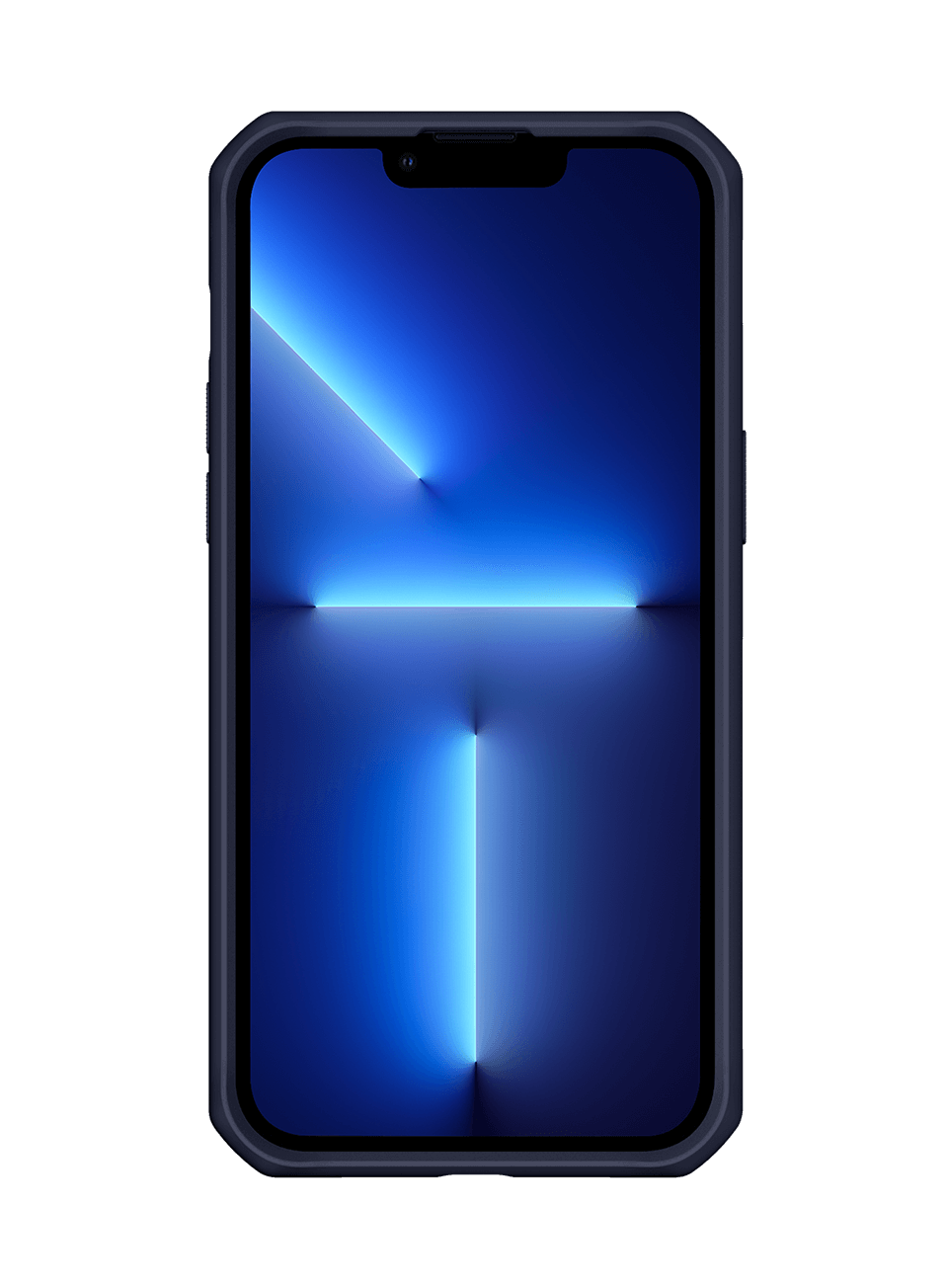 Itskins Hybrid Tek iPhone 14 Pro Case - Deep Blue And Transparent