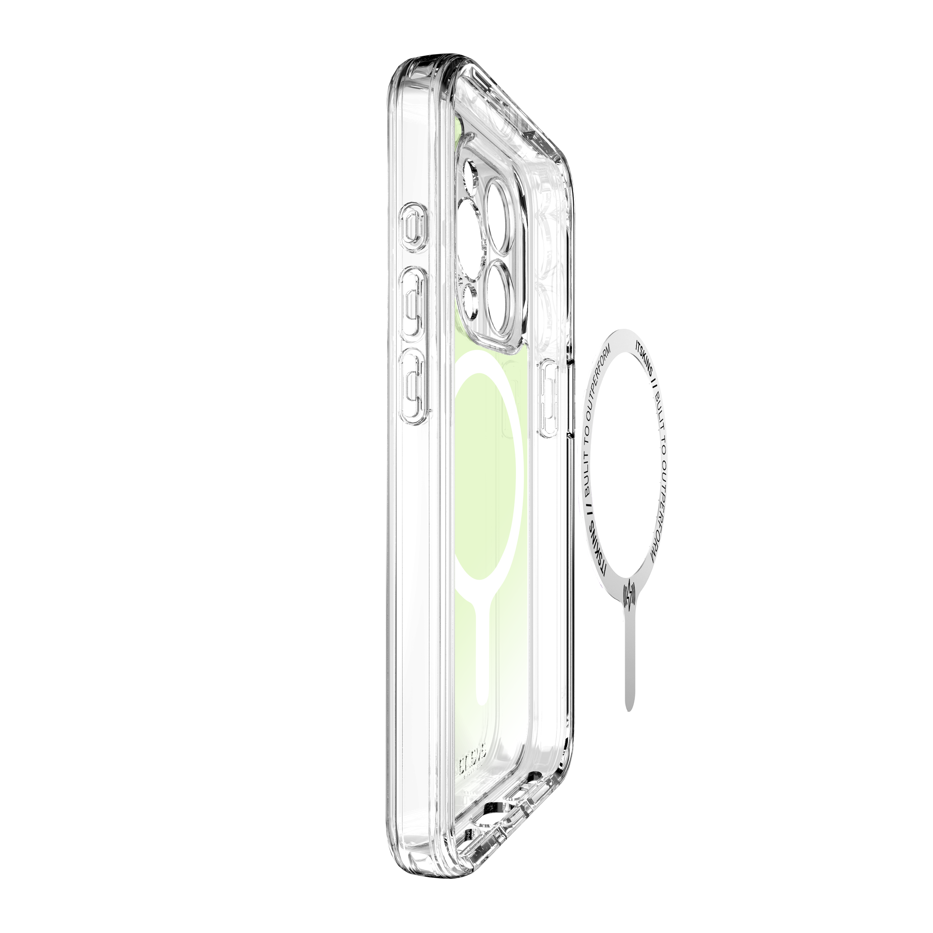 Itskins Supreme Clear Case Compatible With Magsafe iPhone 15 Pro Max - Transparent