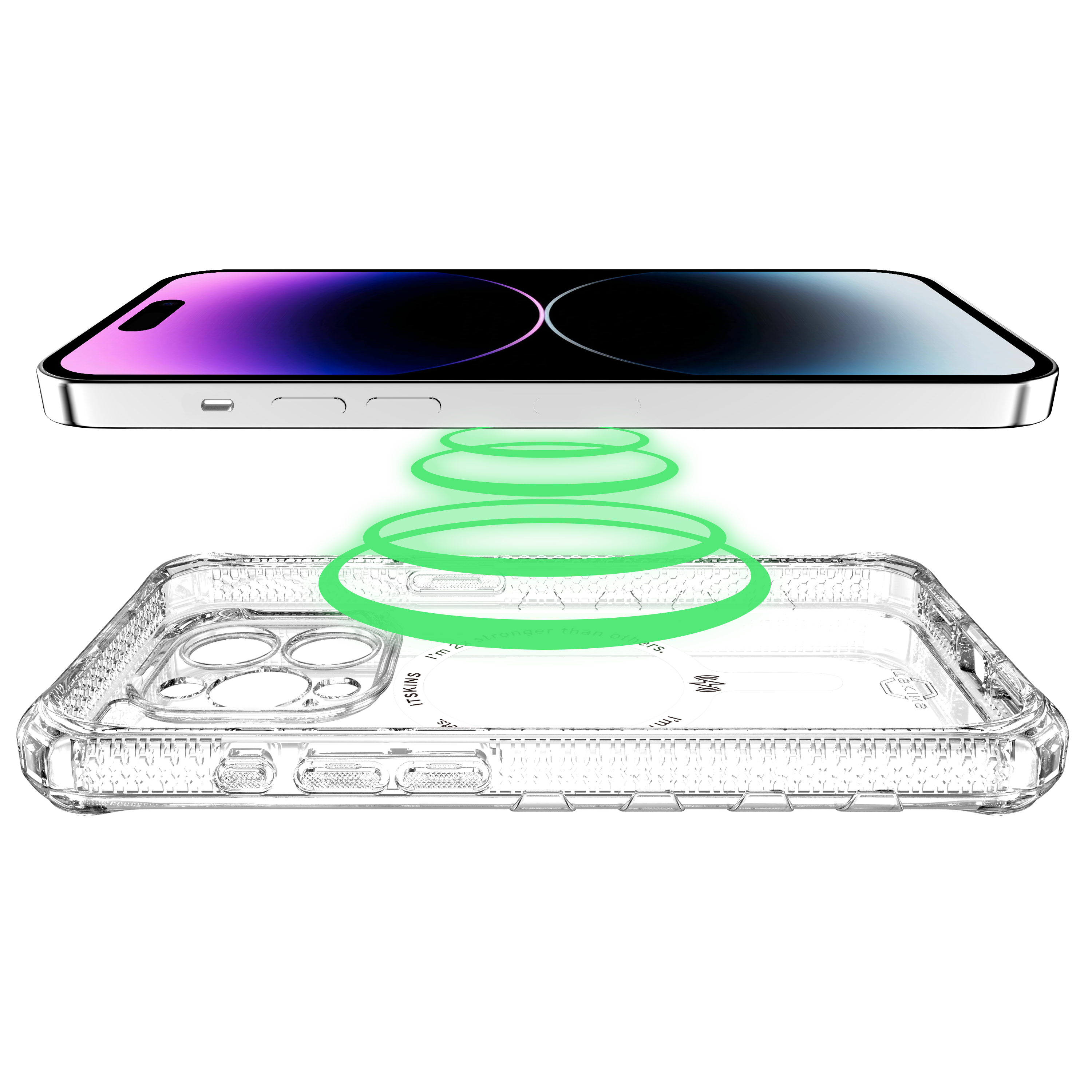 Itskins Supreme Clear iPhone 15 Pro Max Magsafe Case- Transparent