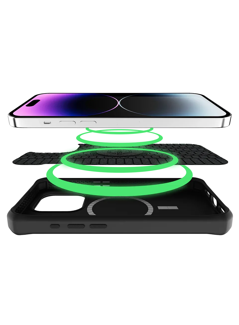 Itskins Ballistic Carbon iPhone 15 Pro Magsafe Case -Black - Tashqila