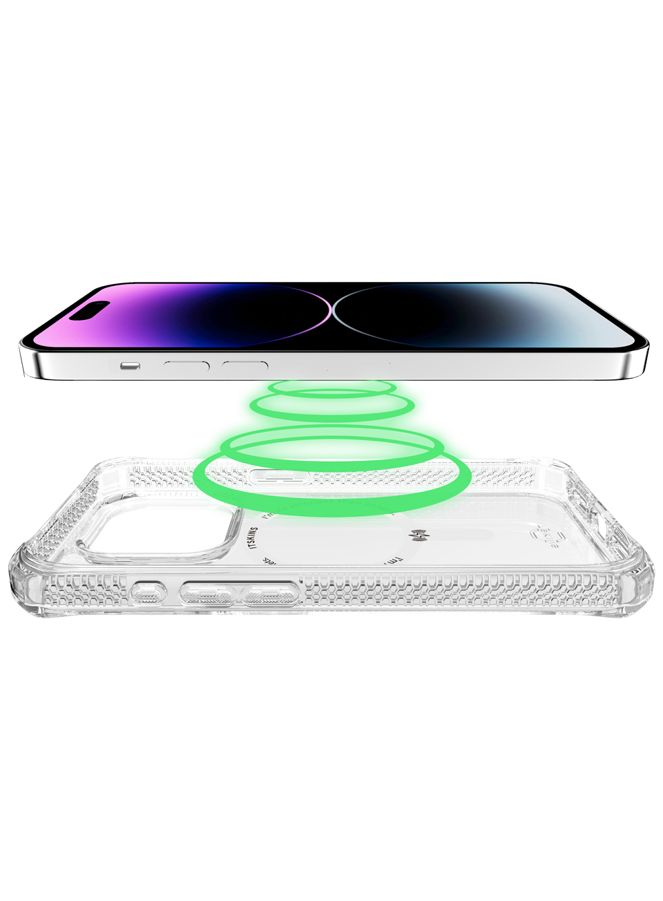 Itskins Hybrid Clear iPhone 15 Pro Magsafe Case - Transparent