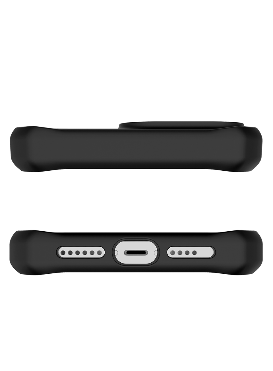 Itskins Hybrid Stand iPhone 15 Pro Magsafe Case - Black And Transparent