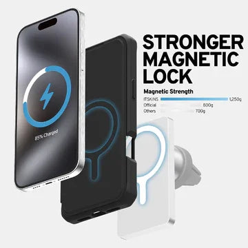 iPhone 16 Pro Max Itskins Hybrid Folio Magsafe Cover - Black Leather - Tashqila