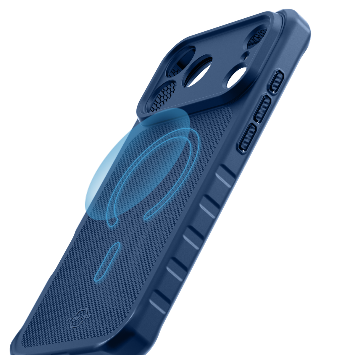 iPhone 18 Pro / 17 Pro, Itskins Hybrid Nylon Magsafe Cover - Dark Blue