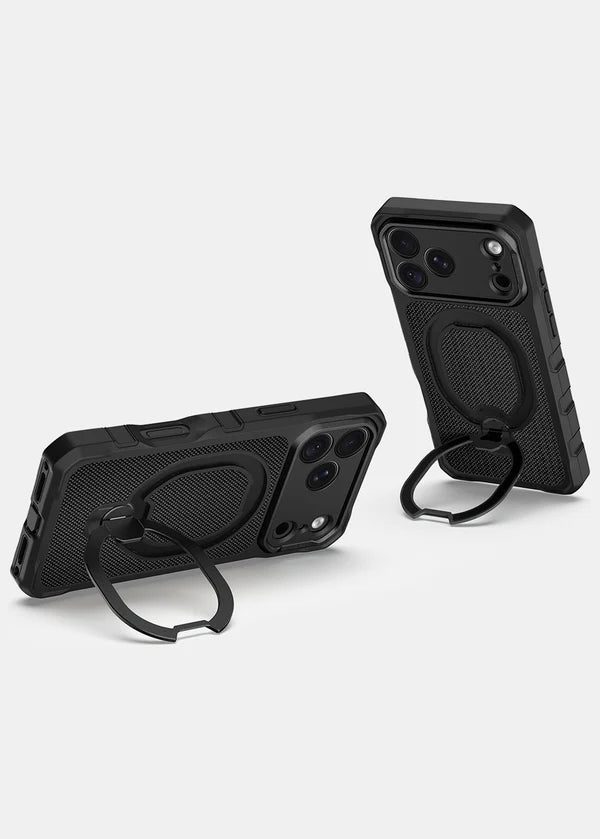 iPhone 18 Pro Max / 17 Pro Max, Itskins Supreme Nylon Stand Magsafe Cover - Black