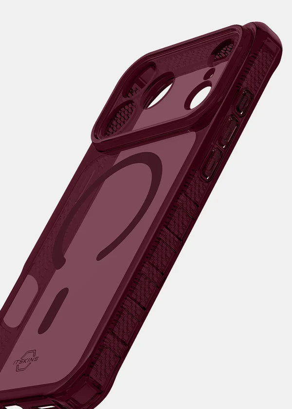 iPhone 18 Pro Max / 17 Pro Max, Itskins Hybrid Clear Magsafe Cover - Plum