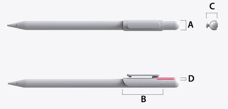 Araree A-Clip For Apple Pencil 2 Pcs Set - Clear And White - Tashqila