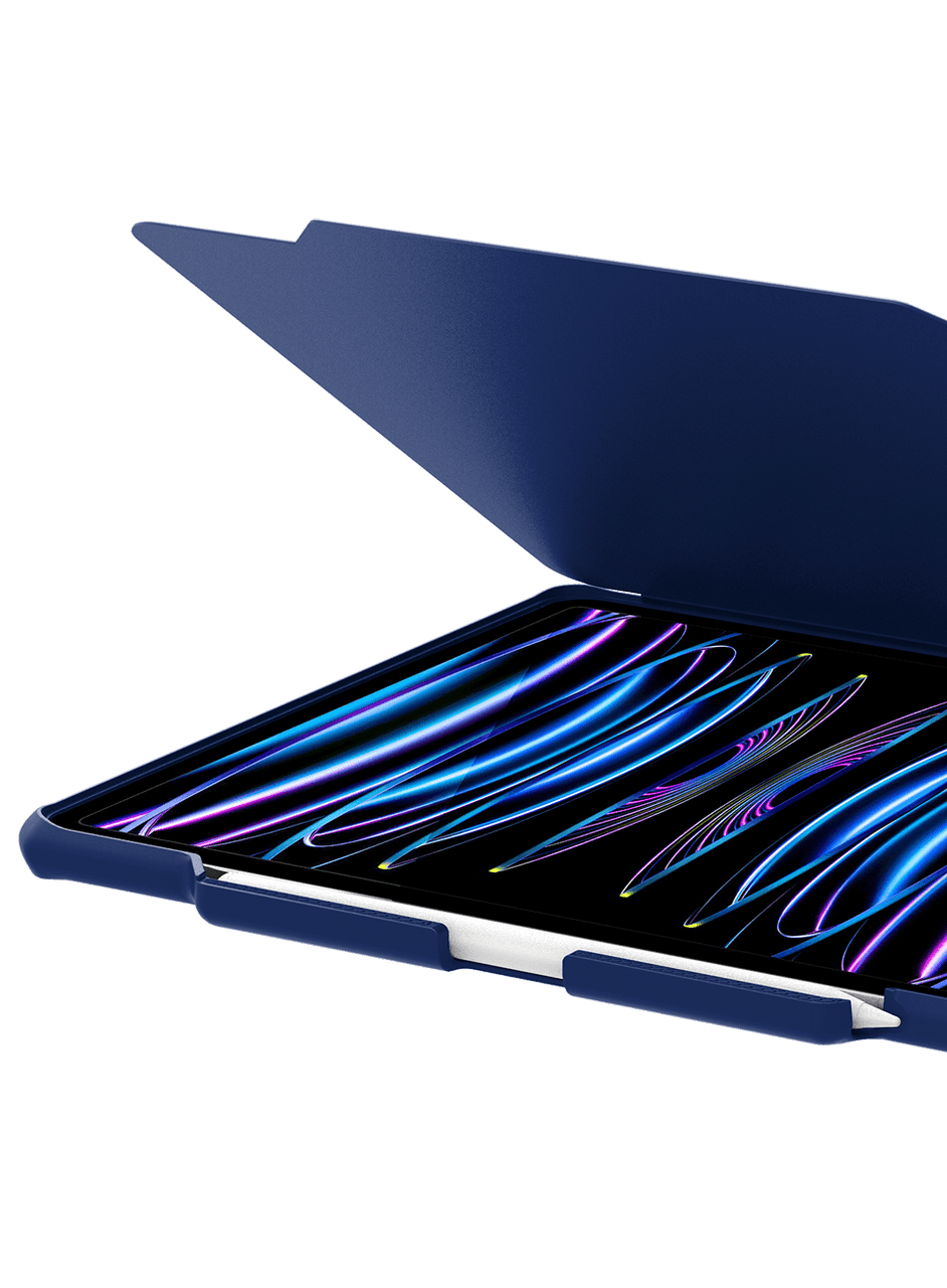 Itskins Hybrid Solid Folio Case iPad Pro 11 ( 1St, 2Nd, 3Rd & 4Th Gen. 2022 )Navy Blue