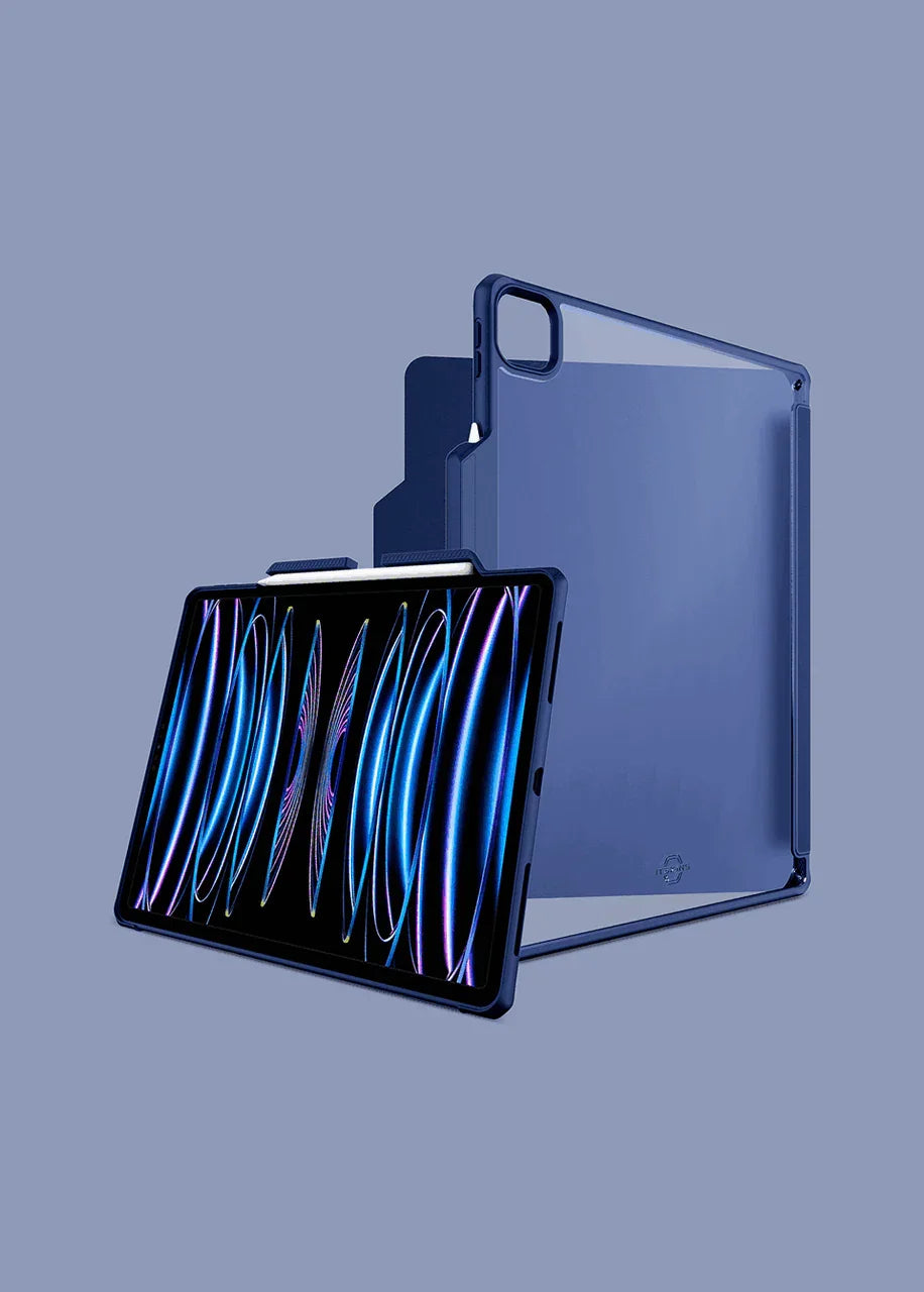 Itskins Hybrid Solid Folio Case iPad Pro 12.9 (5th & 6th Gen.) - Navy Blue - Tashqila