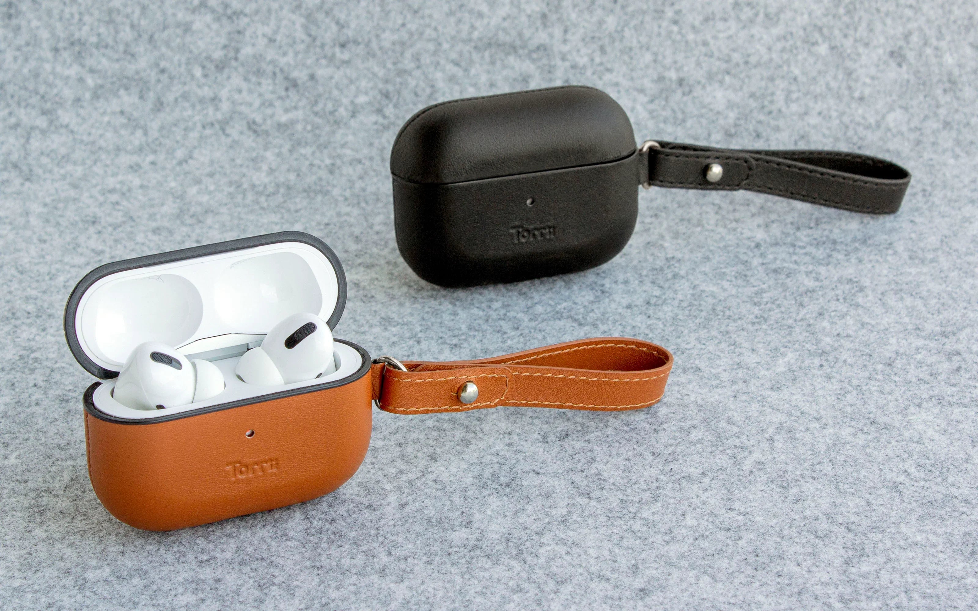 Torrii Luxcraft Leather Case For Airpods Pro - Black - Tashqila