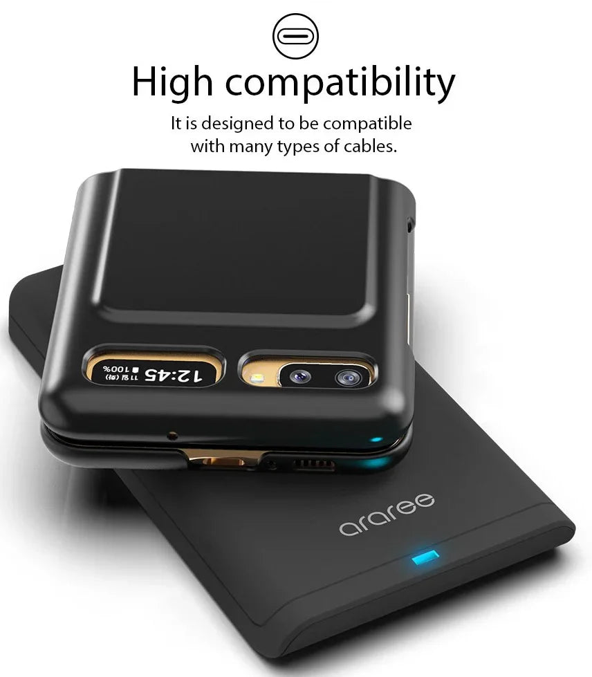 Araree Aero Flex Series Case For Samsung Galaxy Z FliP - Black - Tashqila