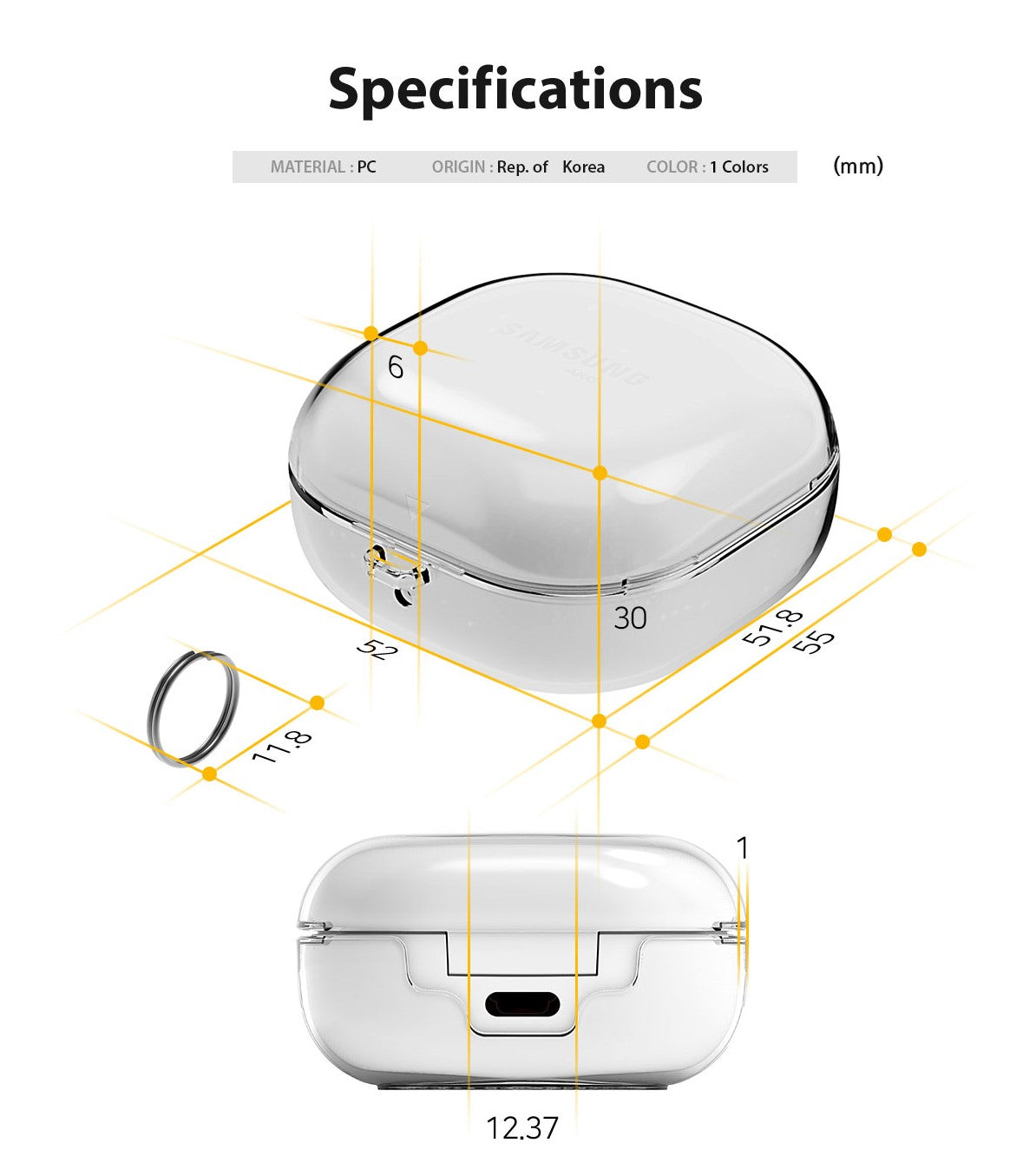 Araree Nu:Kin Series Case For Samsung Galaxy Buds Live - Transparent