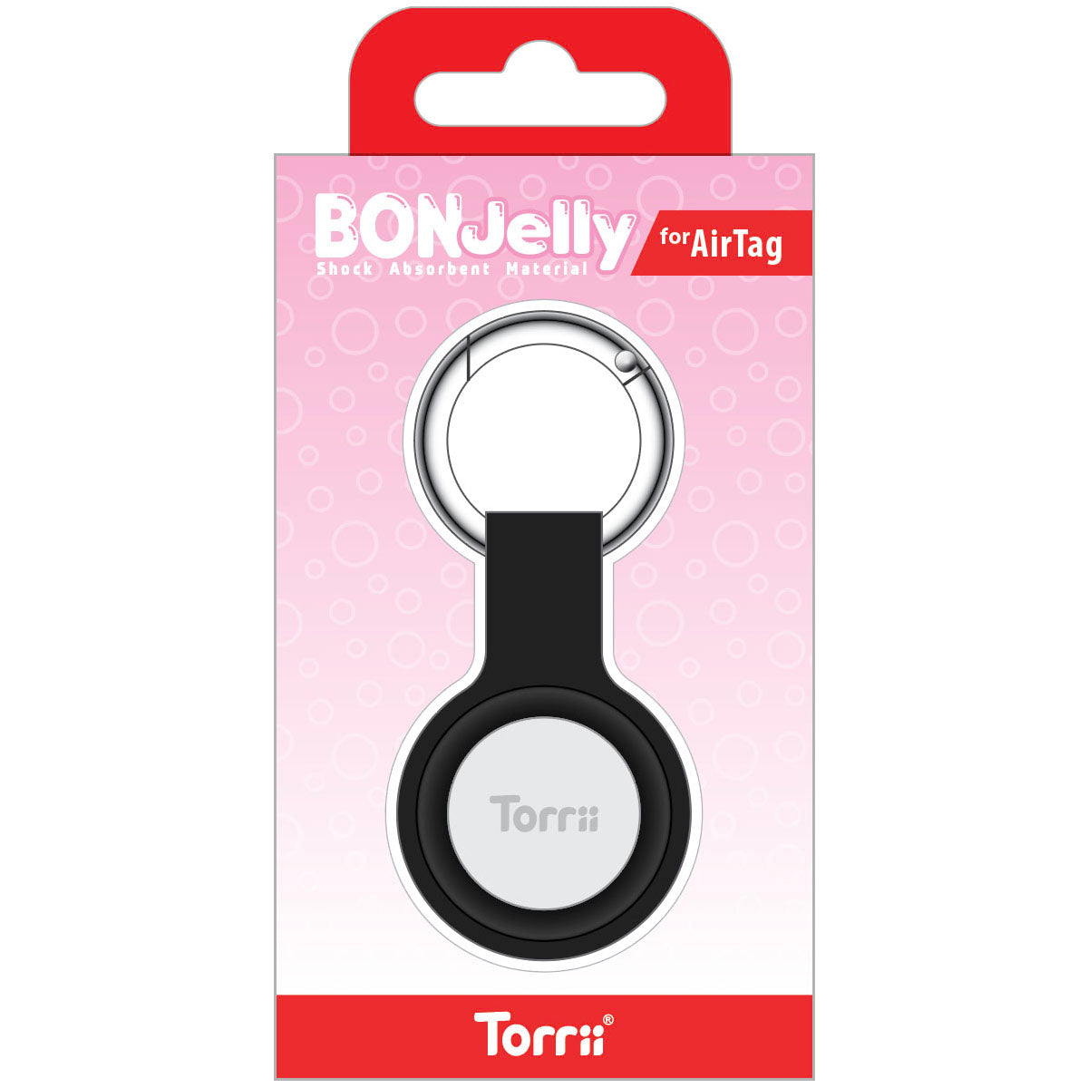Torrii Bonjelly Silicone Key Ring For Apple Airtag - Black