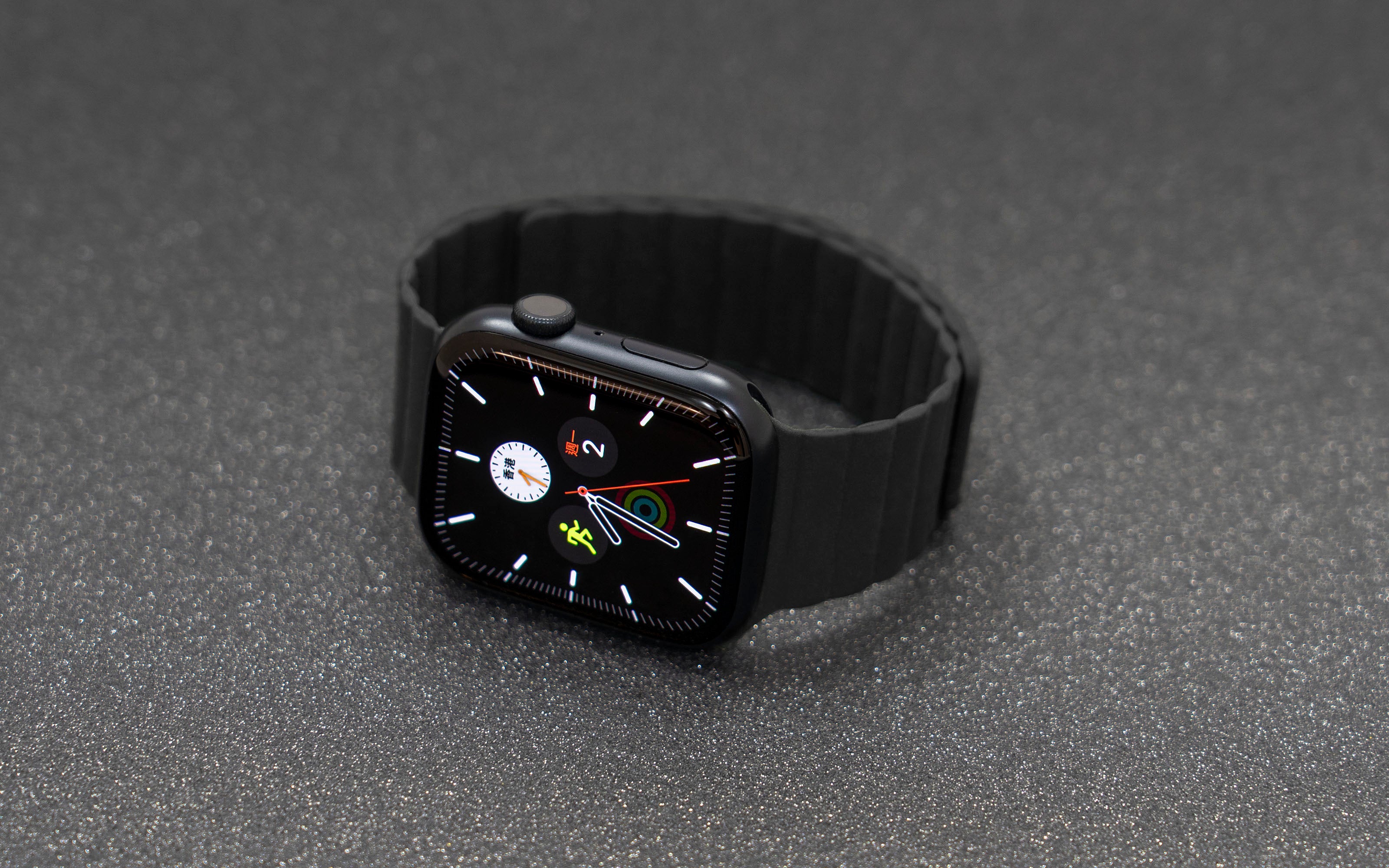 Torrii Saturn Silicone Magnetic Apple Watch Band For Ultra 49/46/45/44 Mm – Black