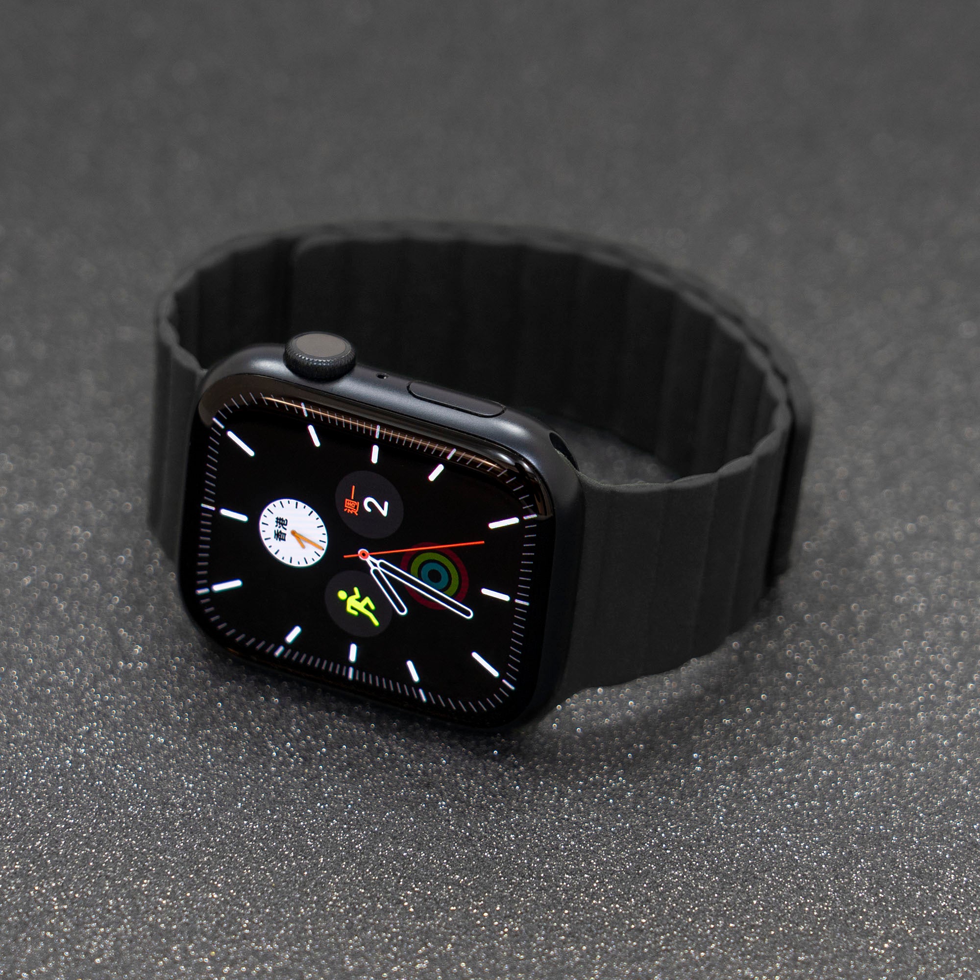 Torrii Saturn Silicone Magnetic Apple Watch Band For Ultra 49/46/45/44 Mm – Black