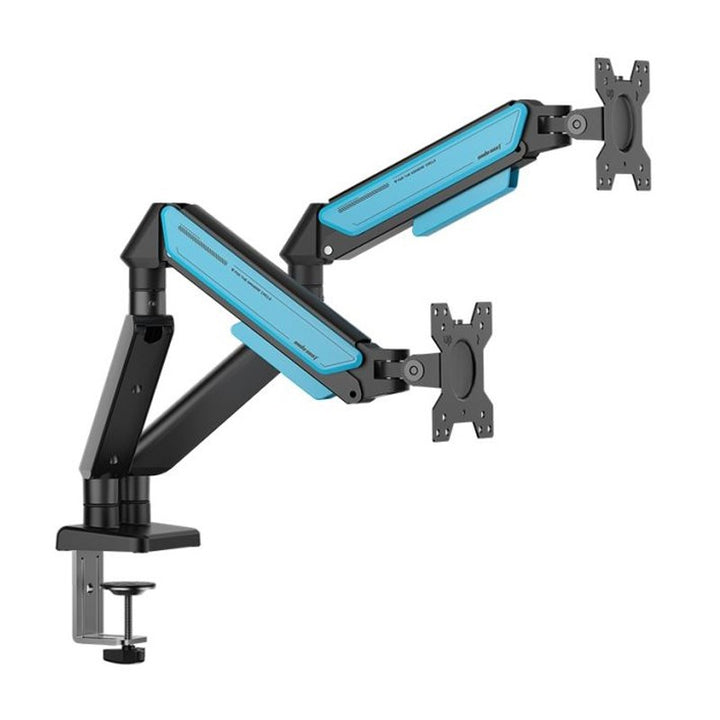 Andaseat Stealth II Duo A6D-2S Ergonomic Monitor Arm - Black & Blue - Tashqila