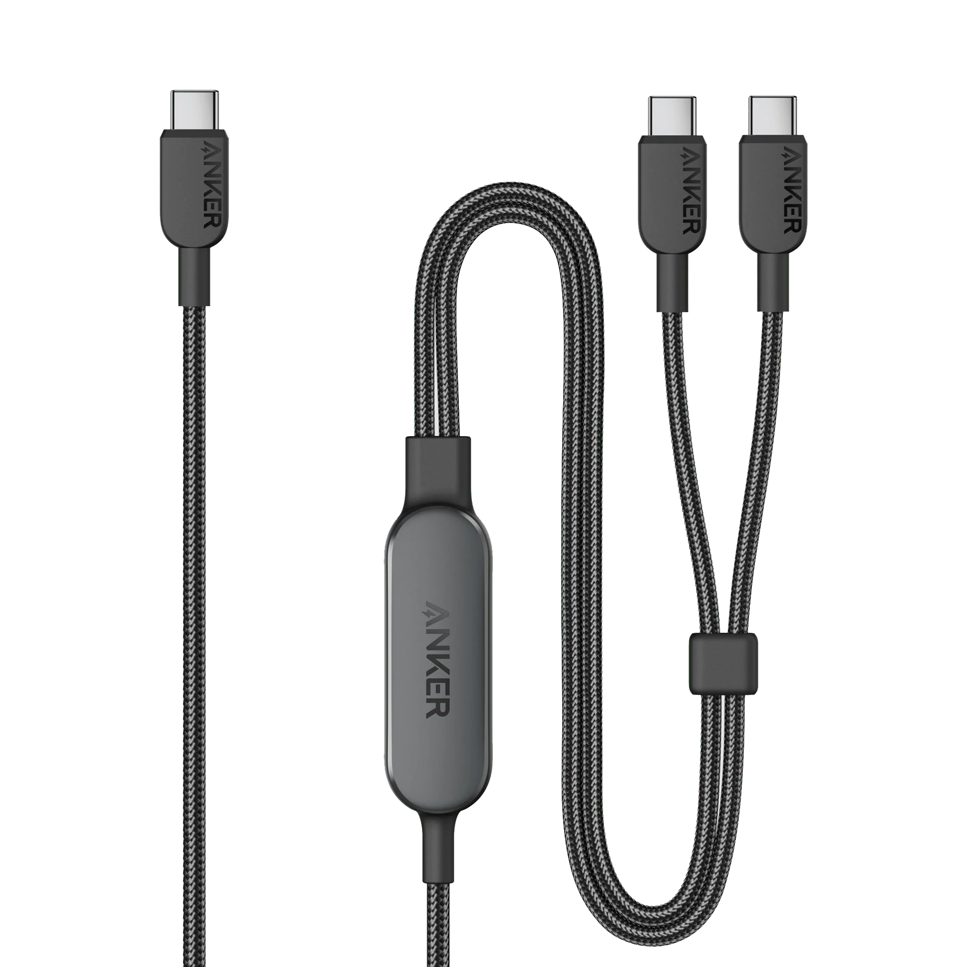 Anker 2-In-1 Usb-C To Usb-C Cable 140W (1.2M/4Ft) -Black