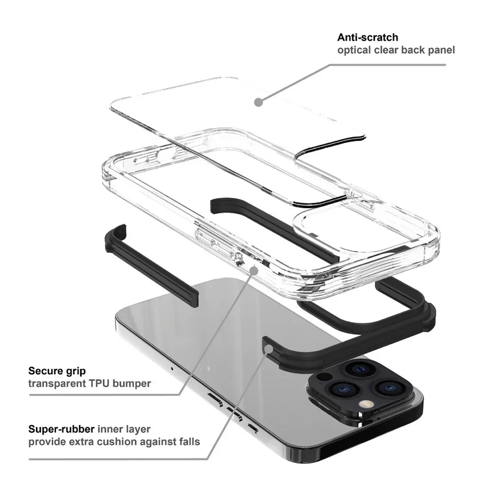 Armor-X Cbn Protective Case 2 Mtr Shockproof For iPhone 13 Pro - Black - Tashqila