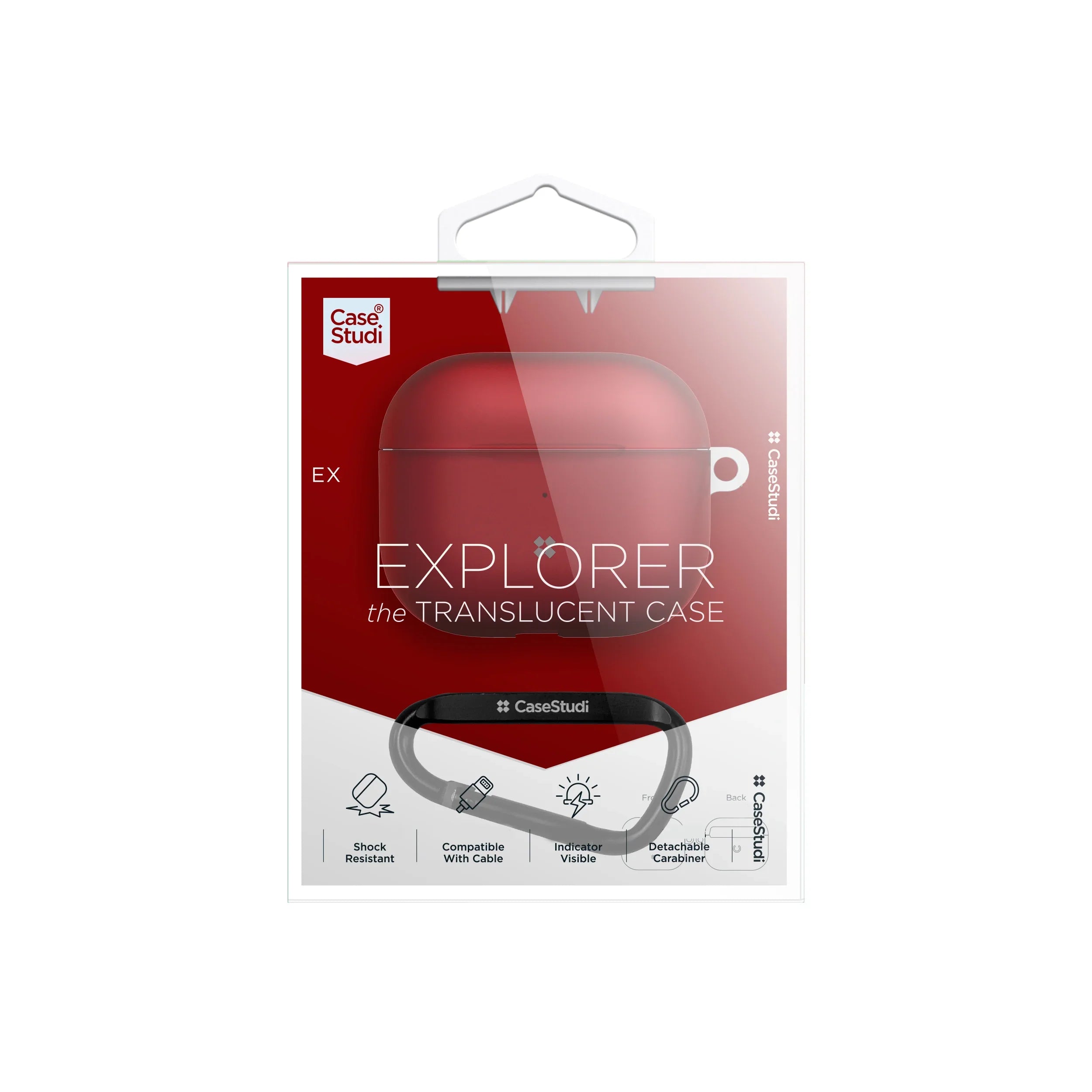 Casestudi Explorer Series Case For Airpods 3 - Red - Tashqila