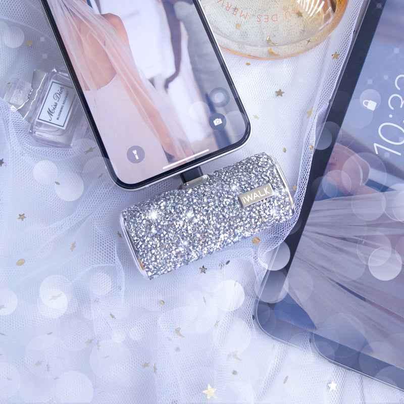 iWalk 4500mAh Lightning Pocket Power Bank - Silver Diamond