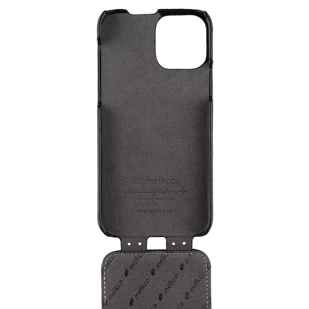 Melkco iPhone 12 Pro Max Jacka Series Premium Leather Cover- Black