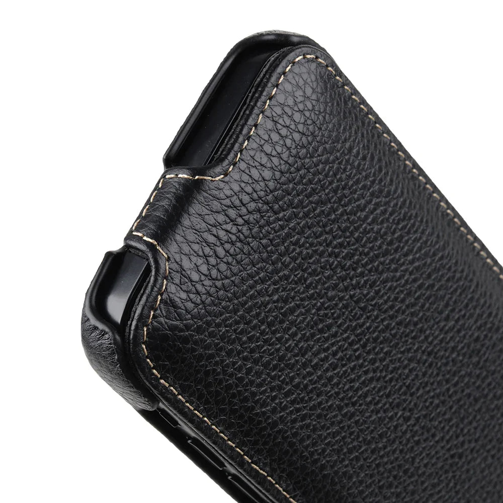 Melkco iPhone 12 Pro Max Jacka Series Premium Leather Cover- Black - Tashqila